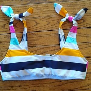 Gianni Bini Tie Shoulder Bikini Top Small NWT